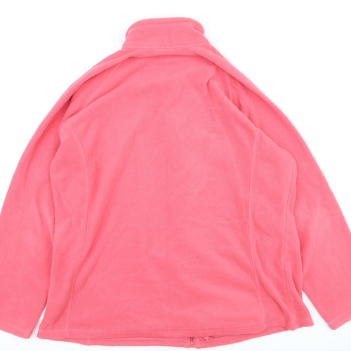 Country Rose Womens Pink Fleece Full Zip Jacket XL Walking Outdoor