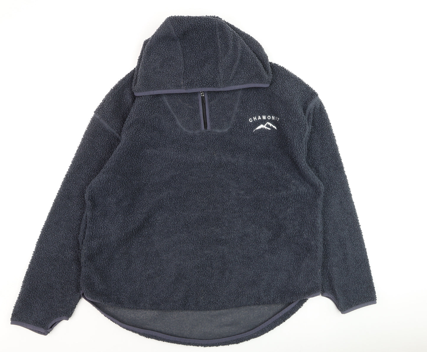 Next Men’s Grey Fleece Chamonix Ski Hoodie L Winter Pullover