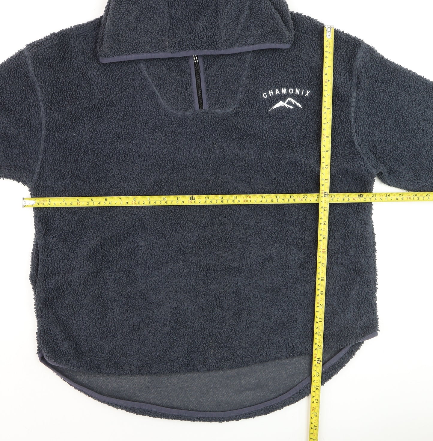 Next Men’s Grey Fleece Chamonix Ski Hoodie L Winter Pullover