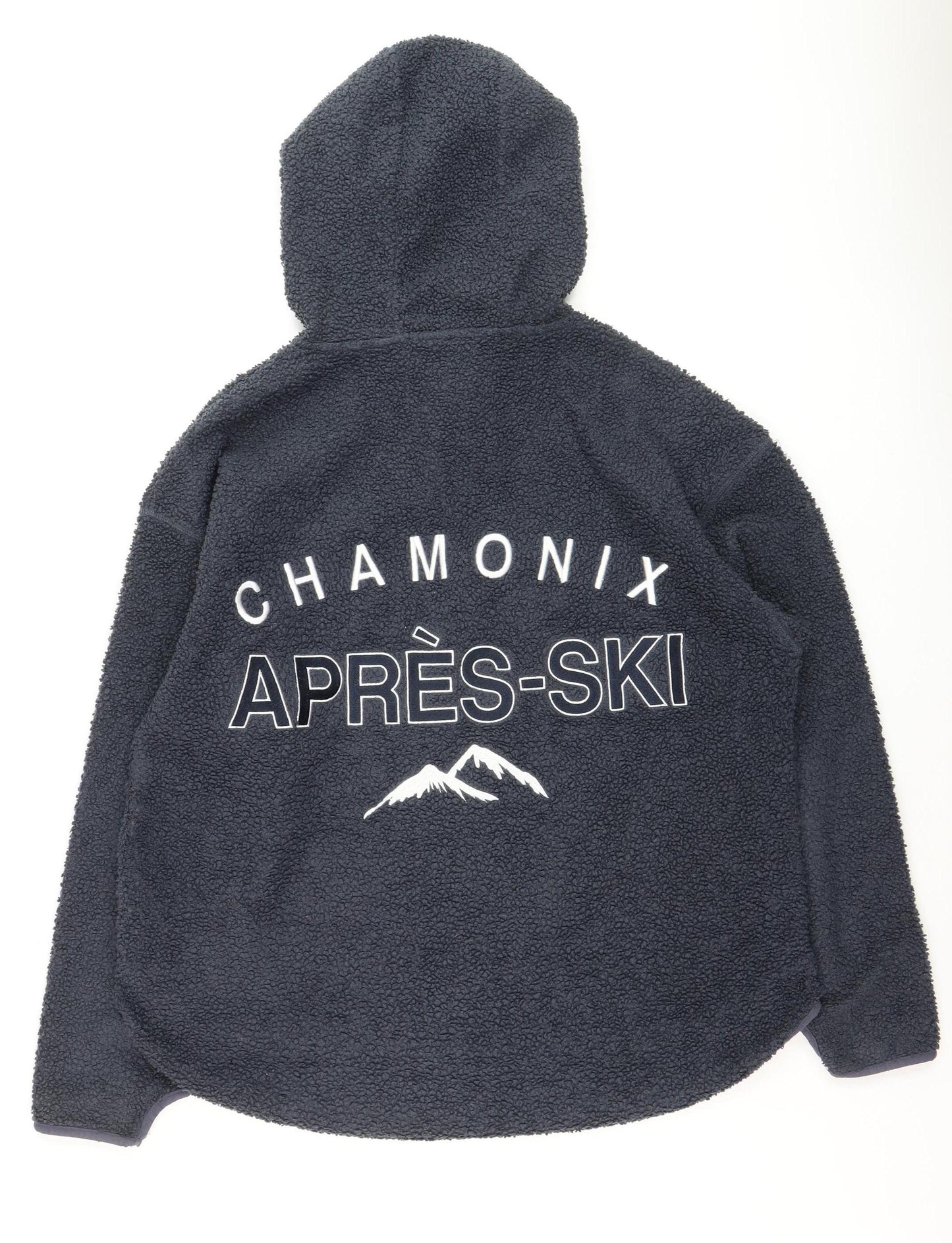 Next Men’s Grey Fleece Chamonix Ski Hoodie L Winter Pullover