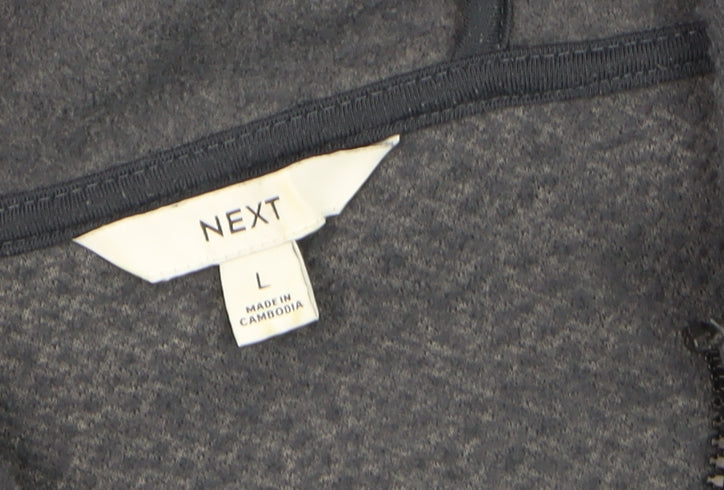 Next Men’s Grey Fleece Chamonix Ski Hoodie L Winter Pullover