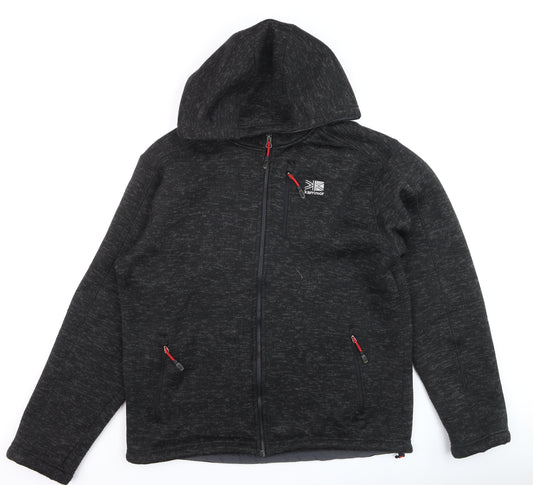 Karrimor Men's Black L Fleece Hooded Full Zip Activewear Jacket