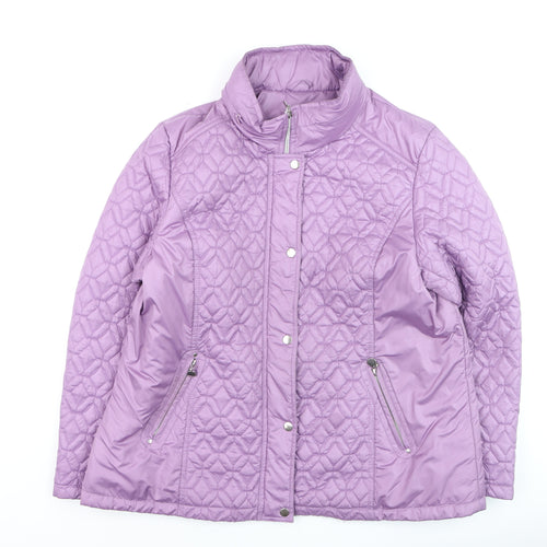 Damart Women’s Purple Quilted Mid-Length Jacket Size L 18/20