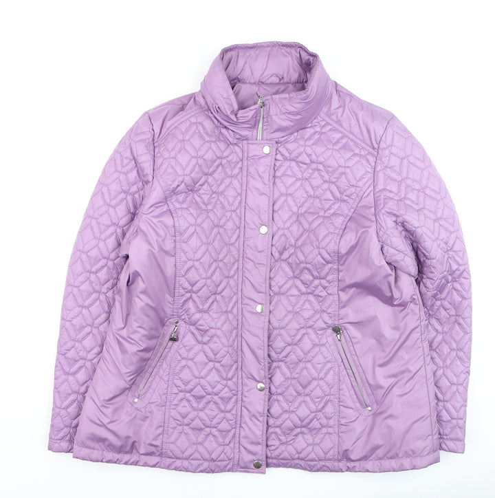 Damart Women’s Purple Quilted Mid-Length Jacket Size L 18/20