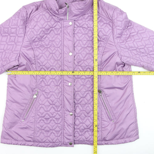 Damart Women’s Purple Quilted Mid-Length Jacket Size L 18/20