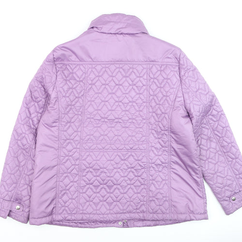 Damart Women’s Purple Quilted Mid-Length Jacket Size L 18/20