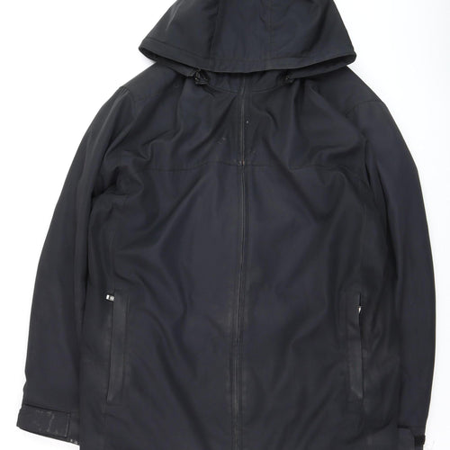 Weatherproof Men’s Black XL Waterproof Hooded Rain Jacket