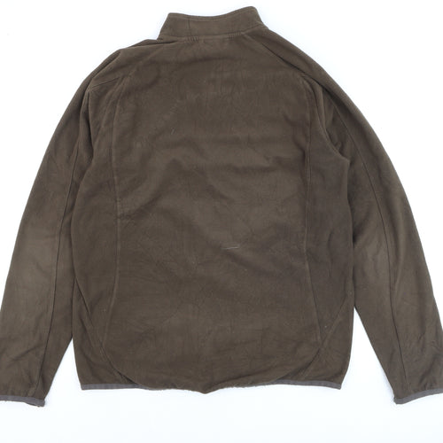 Puma Men’s Brown Fleece Full Zip Jacket Size M Regular Fit