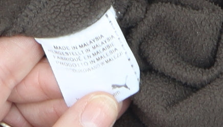 Puma Men’s Brown Fleece Full Zip Jacket Size M Regular Fit