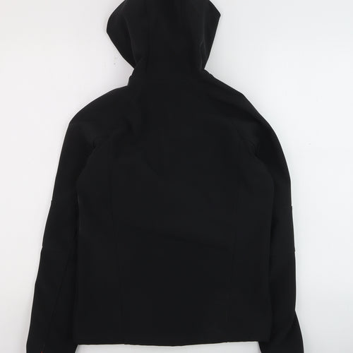 Quechua Teens Black Softshell Hooded Hiking Jacket Size 164