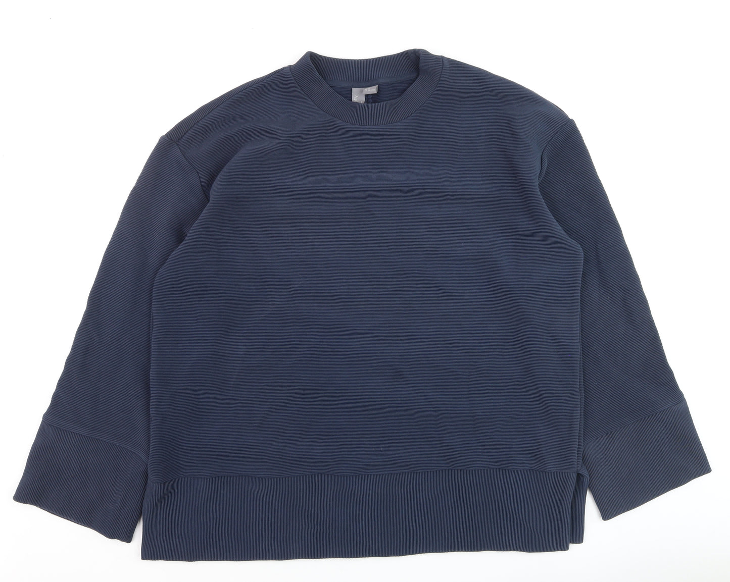Sweaty Betty Unisex Blue Cotton Pullover Jumper L Regular Fit