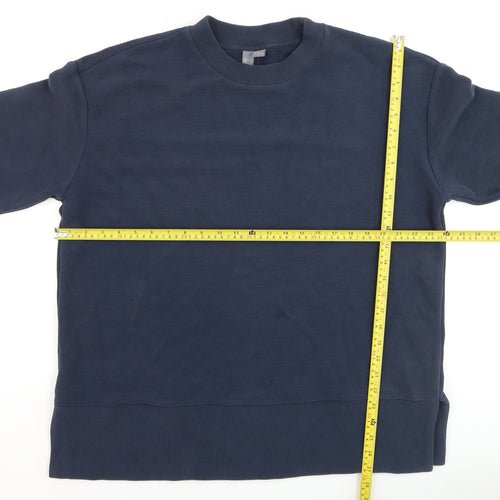 Sweaty Betty Unisex Blue Cotton Pullover Jumper L Regular Fit
