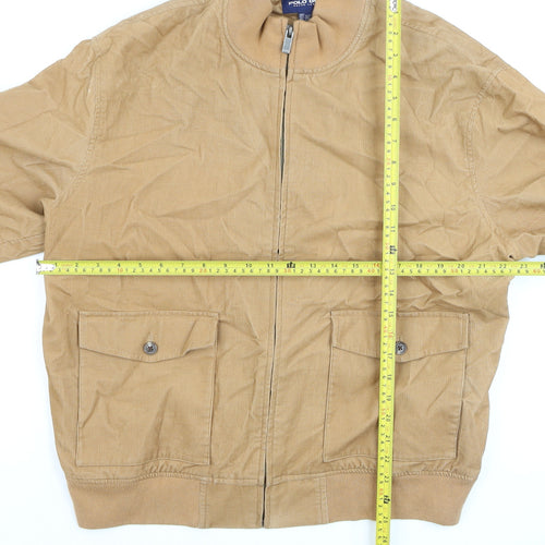 Ralph Lauren Polo Golf Men's Beige Cotton Bomber Jacket L