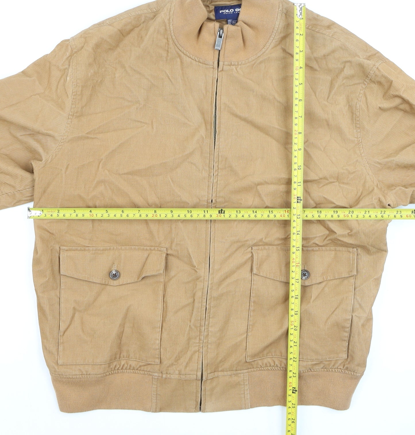 Ralph Lauren Polo Golf Men's Beige Cotton Bomber Jacket L