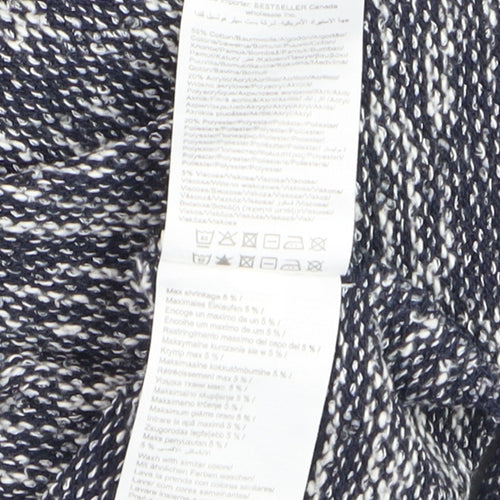 Jack & Jones Men’s Blue Knit Cotton Blend Crew Neck Jumper Size L