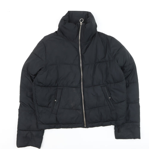 Hollister Womens Black XS Puffer Jacket Recycled Fill Winter Coat