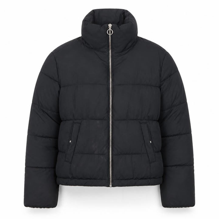 Hollister Womens Black XS Puffer Jacket Recycled Fill Winter Coat