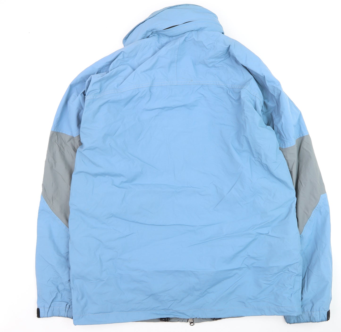Headworx Men’s Blue L Waterproof Parka Jacket Hooded Outdoor Technical Lined