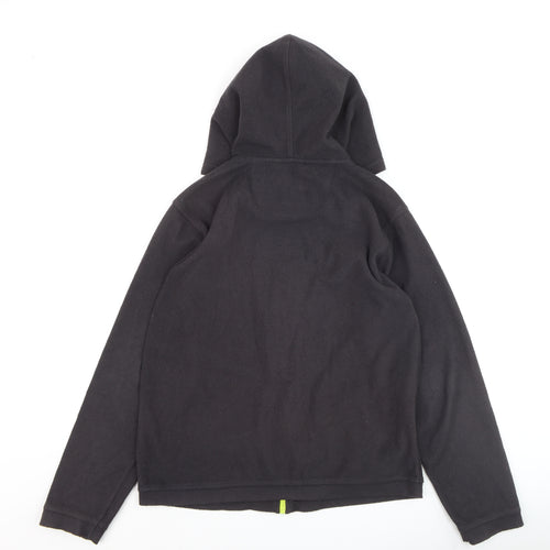 Regatta Boys Black Fleece Hooded Full Zip Outdoor Jacket Size 158 Regular Fit