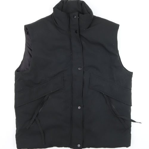 MISSPAP Unisex Black Padded Puffer Waistcoat Size S