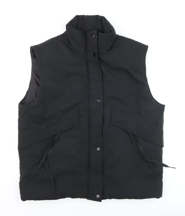 MISSPAP Unisex Black Padded Puffer Waistcoat Size S
