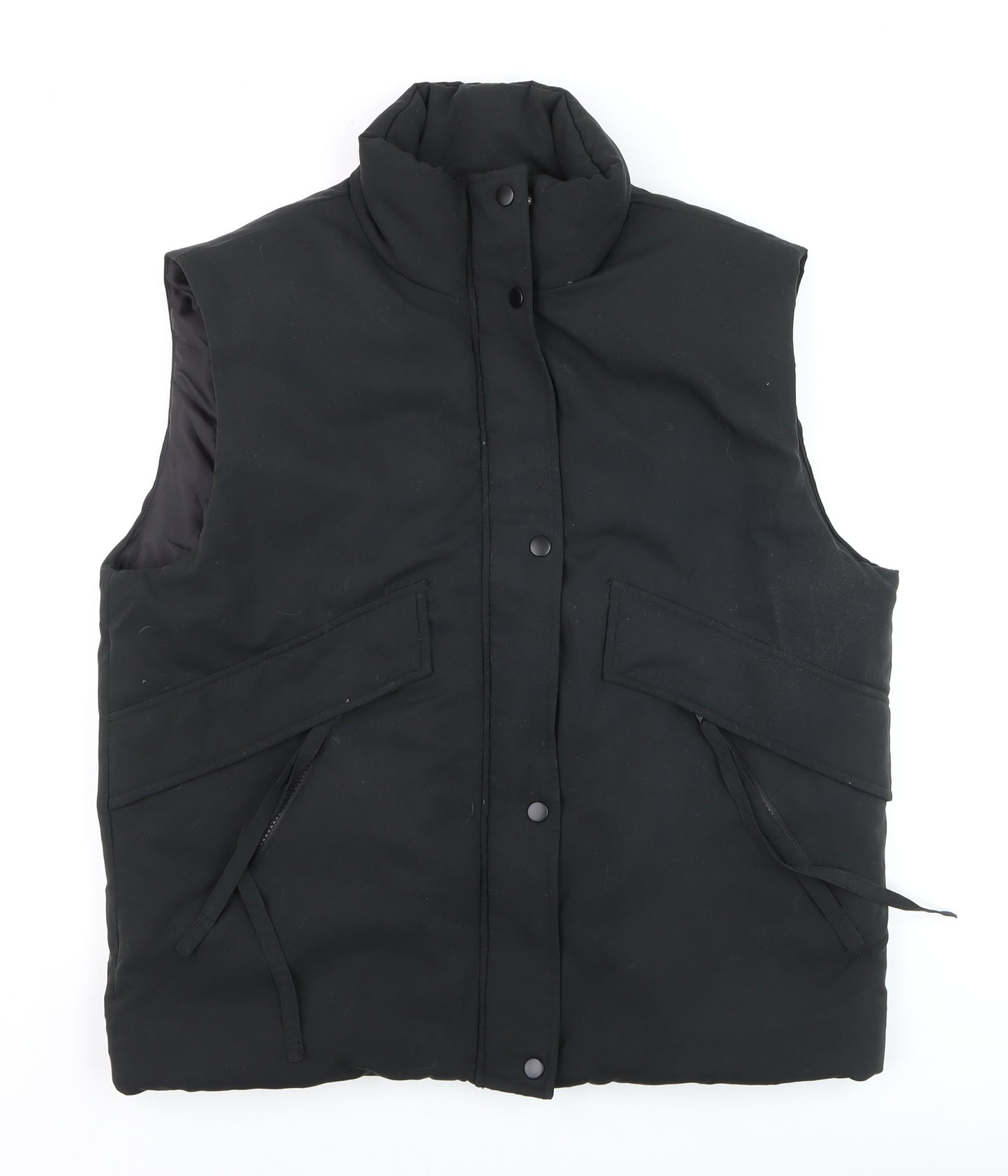 MISSPAP Unisex Black Padded Puffer Waistcoat Size S