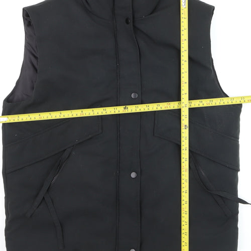MISSPAP Unisex Black Padded Puffer Waistcoat Size S
