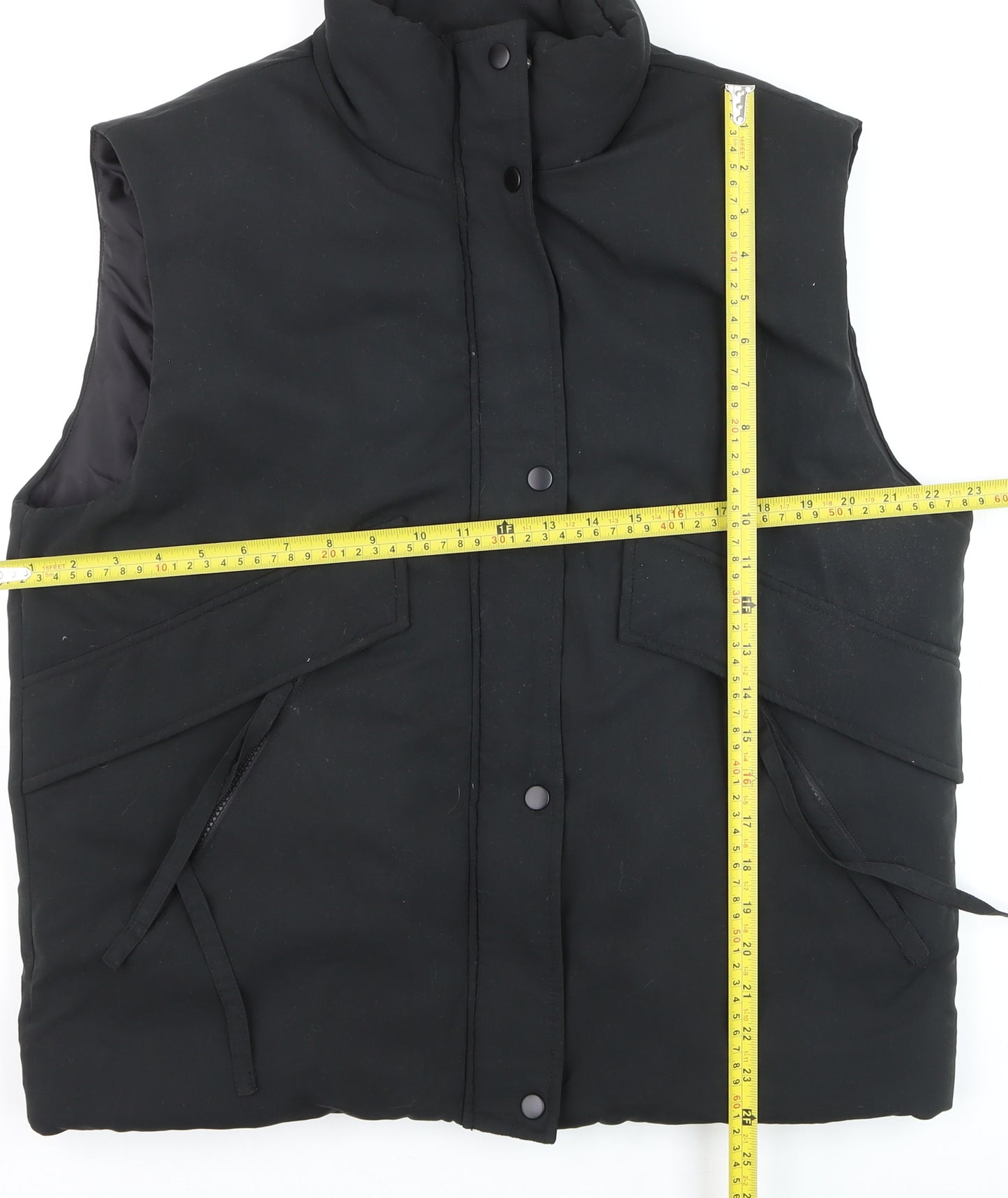 MISSPAP Unisex Black Padded Puffer Waistcoat Size S