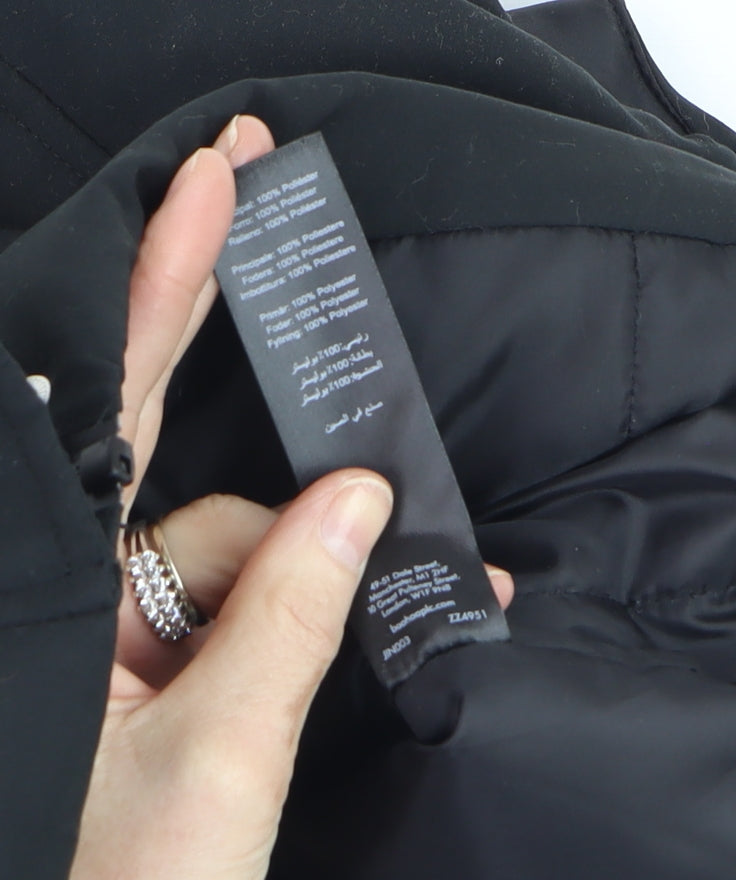 MISSPAP Unisex Black Padded Puffer Waistcoat Size S