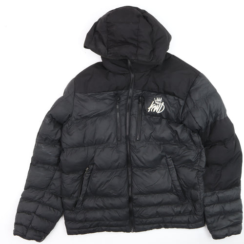 Kings Will Dream Men's Black Puffer Jacket Hooded Size M