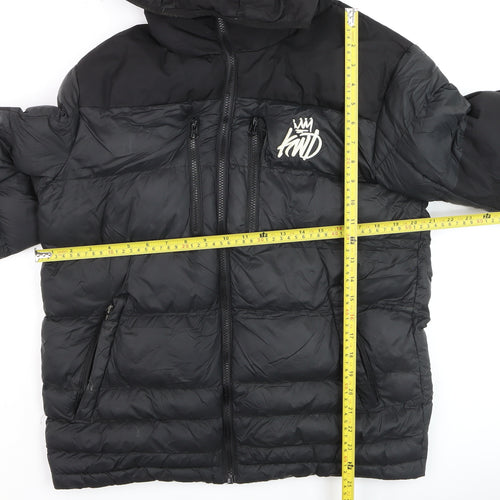 Kings Will Dream Men's Black Puffer Jacket Hooded Size M