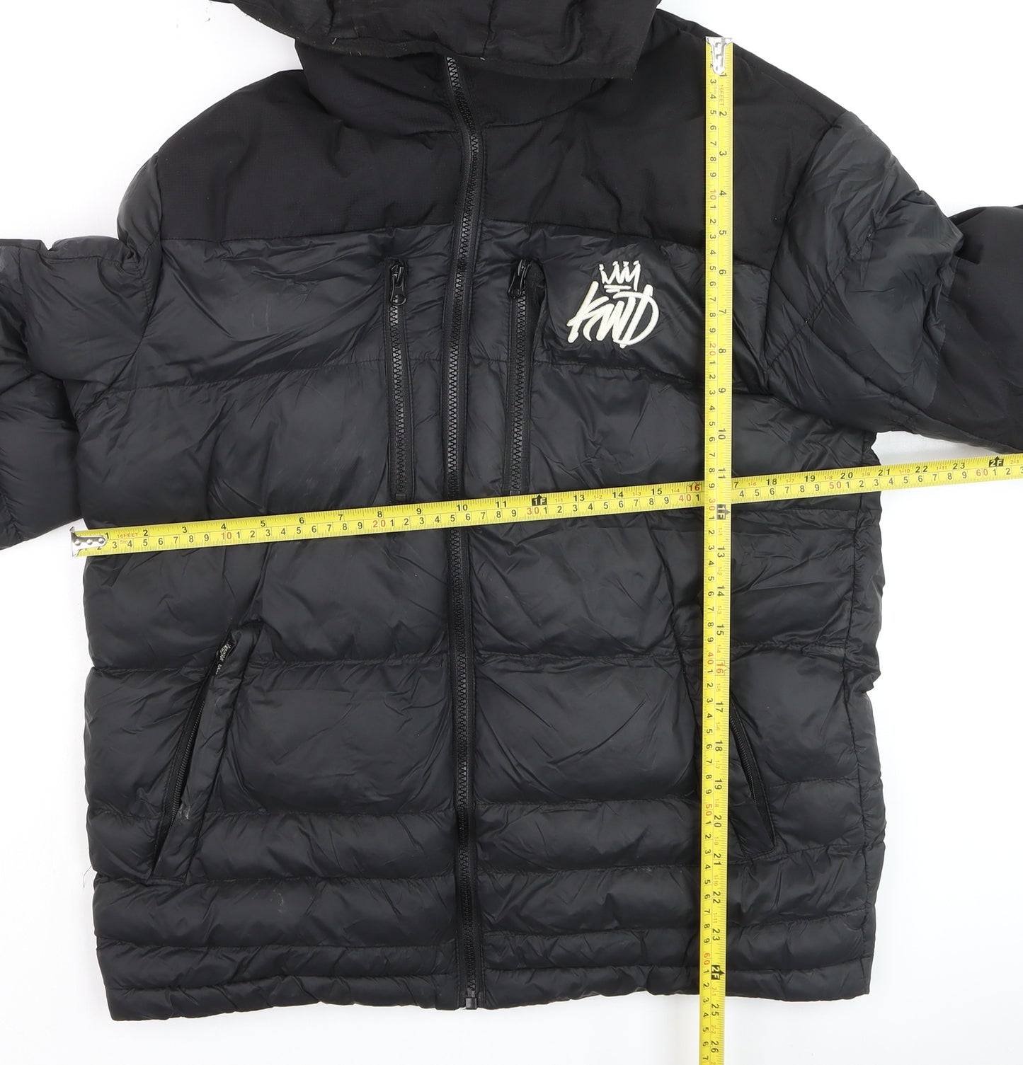 Kings Will Dream Men's Black Puffer Jacket Hooded Size M
