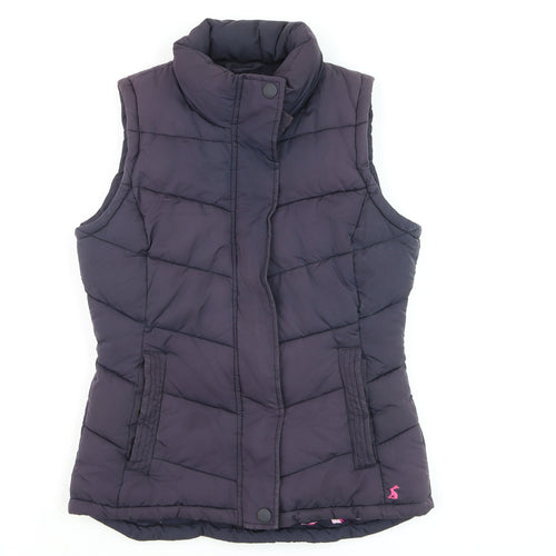 Joules Women's Purple Padded Gilet UK 8 Quilted Waistcoat