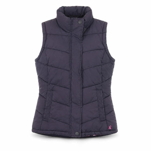 Joules Women's Purple Padded Gilet UK 8 Quilted Waistcoat