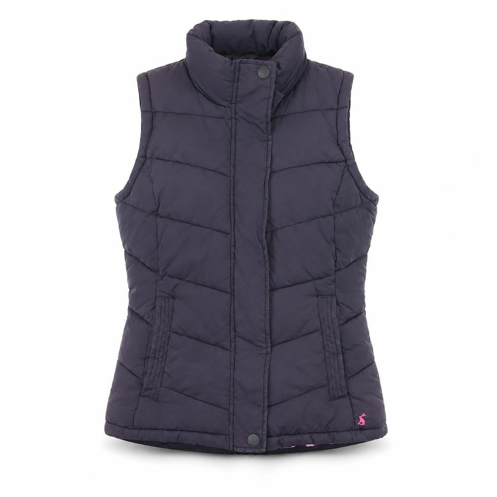 Joules Women's Purple Padded Gilet UK 8 Quilted Waistcoat