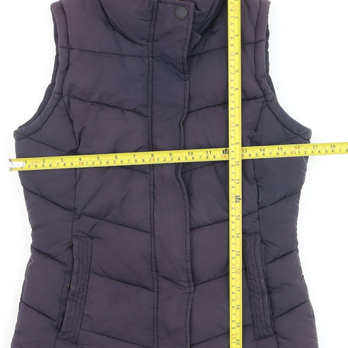 Joules Women's Purple Padded Gilet UK 8 Quilted Waistcoat