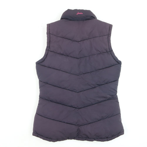 Joules Women's Purple Padded Gilet UK 8 Quilted Waistcoat