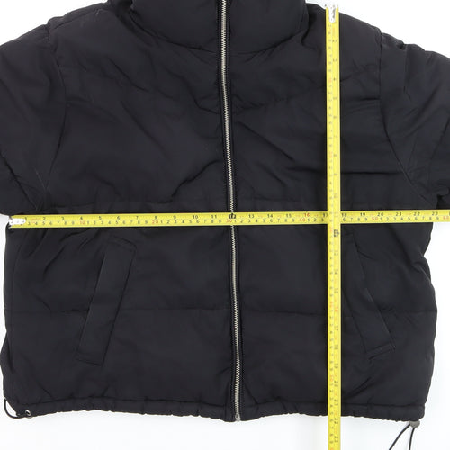 H&M Women Black Size 12 Puffer Jacket Winter Warm Coat
