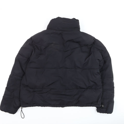 H&M Women Black Size 12 Puffer Jacket Winter Warm Coat