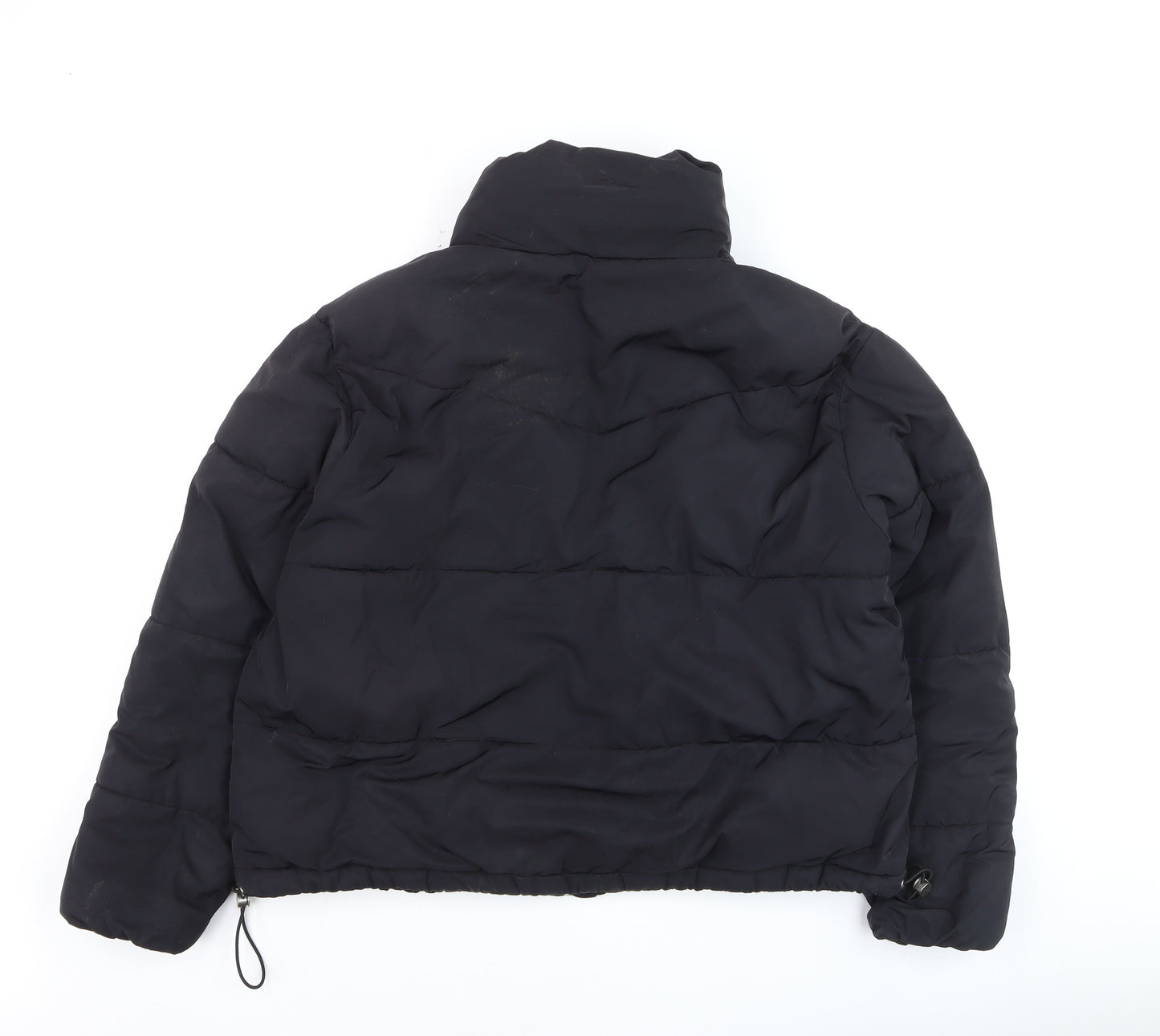 H&M Women Black Size 12 Puffer Jacket Winter Warm Coat