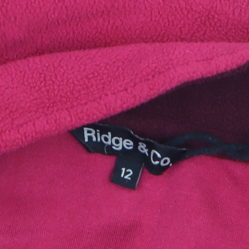 Ridge & Co Women’s Pink Fleece 1/2 Zip Pullover Sweatshirt Size 12