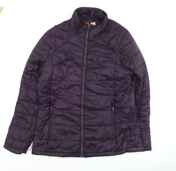 Mountain Warehouse Womens Purple Puffer Jacket UK 12 Lightweight Winter Coat