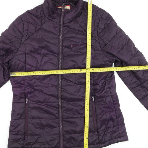 Mountain Warehouse Womens Purple Puffer Jacket UK 12 Lightweight Winter Coat