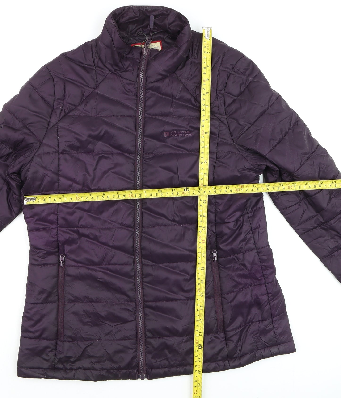 Mountain Warehouse Womens Purple Puffer Jacket UK 12 Lightweight Winter Coat