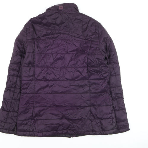 Mountain Warehouse Womens Purple Puffer Jacket UK 12 Lightweight Winter Coat