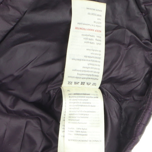 Mountain Warehouse Womens Purple Puffer Jacket UK 12 Lightweight Winter Coat
