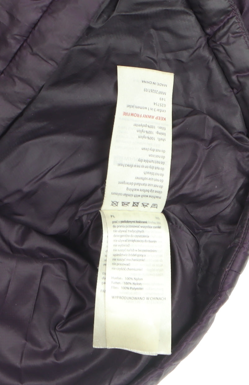 Mountain Warehouse Womens Purple Puffer Jacket UK 12 Lightweight Winter Coat