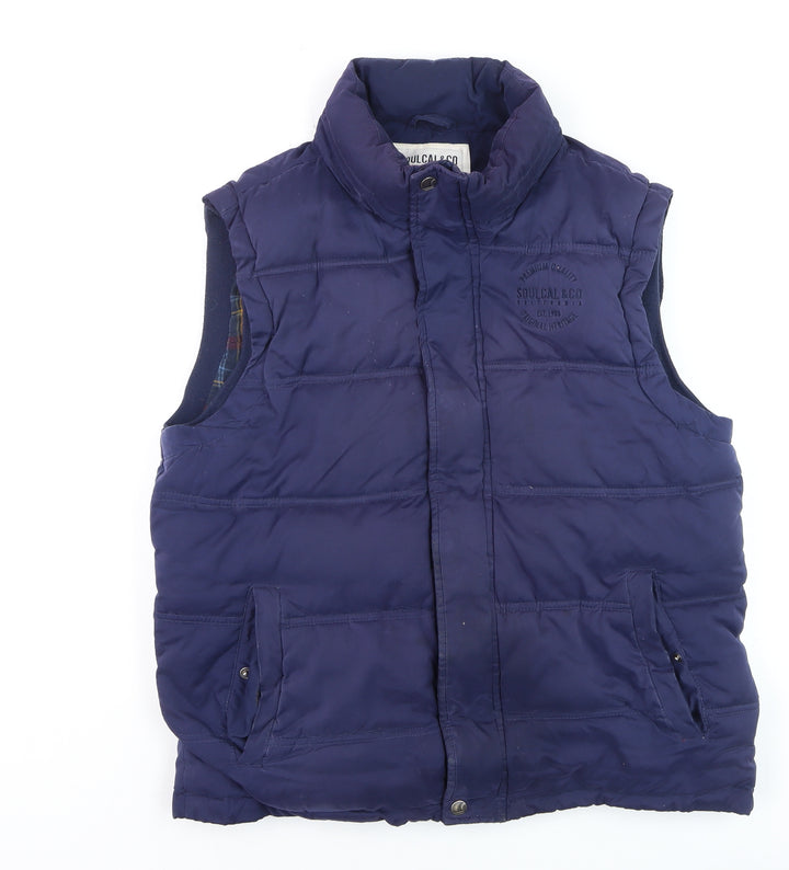 SoulCal & Co Women’s Blue Padded Puffer Waistcoat Vest Size L