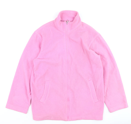 Territory Ladies Pink Full Zip Fleece Sweatshirt Size 14/16