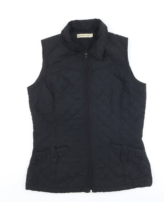 Departure Men's Black Quilted Waistcoat S Lightweight Casual Gilet